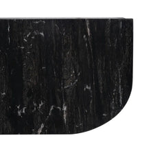 Cargar imagen en el visor de la galería, GREY-BLACK MARBLE/WOOD CONSOLE 90 X 25 X 78 CM