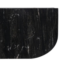 Charger l&#39;image dans la galerie, GREY-BLACK MARBLE/WOOD CONSOLE 90 X 25 X 78 CM