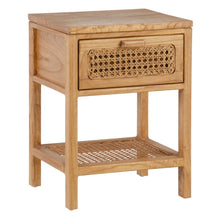 Load image into Gallery viewer, NATURAL RATTAN/WOOD BEDROOM TABLE 40 X 35.50 X 56 CM