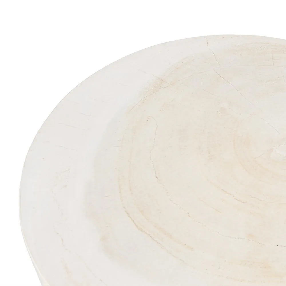 AUXILIARY TABLE WORN WHITE SUAR WOOD 40 X 40 X 45 CM