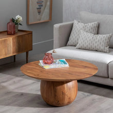 Load image into Gallery viewer, NATURAL WOOD COFFEE TABLE LIVING ROOM 81 X 81 X 34 CM