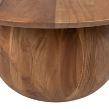 Load image into Gallery viewer, NATURAL WOOD COFFEE TABLE LIVING ROOM 81 X 81 X 34 CM