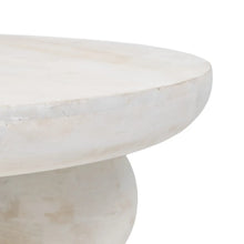 Load image into Gallery viewer, WHITE MANGO WOOD COFFEE TABLE LIVING ROOM 90 X 90 X 34 CM