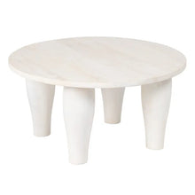 Cargar imagen en el visor de la galería, WHITE COFFEE TABLE MANGO WOOD LIVING ROOM 89 X 89 X 44 CM