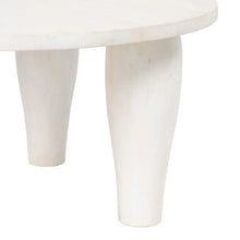 Load image into Gallery viewer, WHITE COFFEE TABLE MANGO WOOD LIVING ROOM 89 X 89 X 44 CM