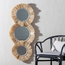 Cargar imagen en el visor de la galería, NATURAL FIBER DECORATION MIRROR 109 X 49 CM