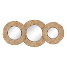 Cargar imagen en el visor de la galería, NATURAL FIBER DECORATION MIRROR 109 X 49 CM