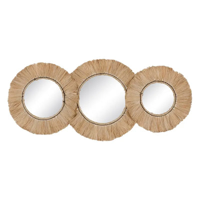 NATURAL FIBER DECORATION MIRROR 109 X 49 CM