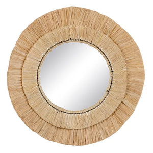 NATURAL FIBER DECORATION MIRROR 56 X 56 CM