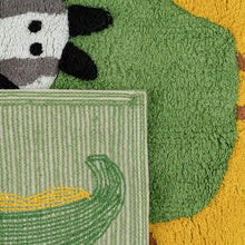 Load image into Gallery viewer, CARPET ANIMALS GREEN COTTON