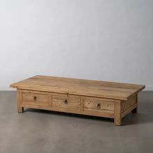 Load image into Gallery viewer, NATURAL COFFEE TABLE PINE WOOD LIVING ROOM 175 X 80 X 40 CM
