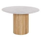 DINING TABLE MARBLE/WOOD 120 X 120 X 77 CM