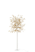 Carica l&#39;immagine nel visualizzatore di Gallery, Tree Leaves Glitter with Led Metal Gold 180cm height