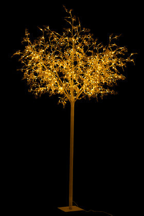 Tree Leaves with Led Metal Gold 250cm height