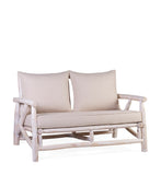 BLEACHED TEAK SOFA WITH CUSHION