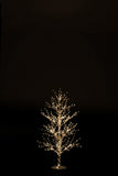 Tree Bare+Led+Pearl Metal White 180cm