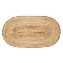 Load image into Gallery viewer, Floor mat, jute, nature, oval