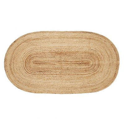 Floor mat, jute, nature, oval