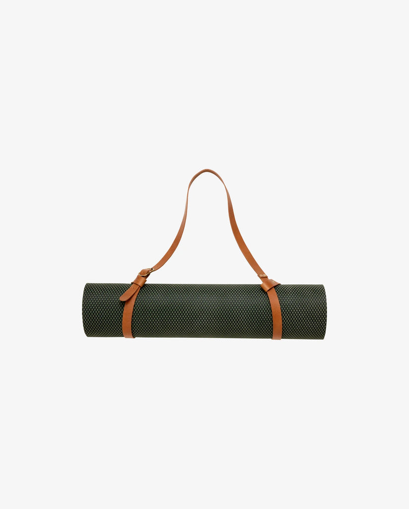 YOGA LEATHER STRAP FOR YOGA MAT, L.BROWN