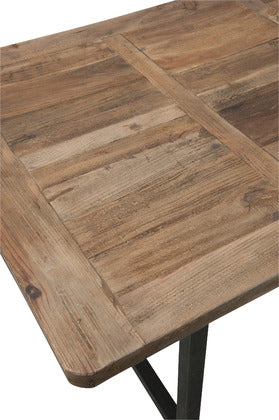Dinner Table Wood/Metal Brown+Black