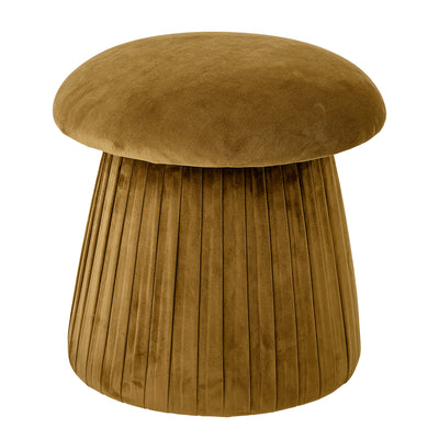 Mushroom Pouf, Brown, Polyester