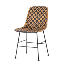 Load image into Gallery viewer, Dining Chair, Black, Rattan