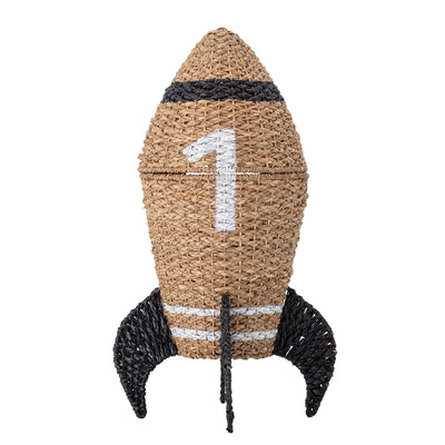 Basket w/Lid, Nature, Seagrass