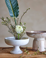 Load image into Gallery viewer, Eris Pedestal Bowl, White, Marble