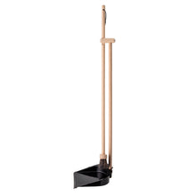 Load image into Gallery viewer, Cleaning Dustpan &amp; Broom, Black, Bamboo