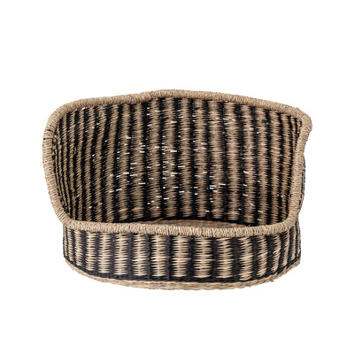 Dog Basket, Black, Seagrass