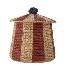 Load image into Gallery viewer, Basket w/Lid, Red, Water Hyacinth