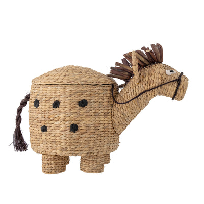 Bob Basket w/Lid, Nature, Water Hyacinth