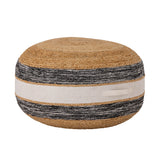 Pouf, Black, Jute