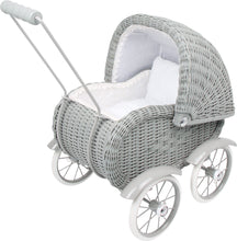 Load image into Gallery viewer, Doll&#39;s Pram Vintage Grey