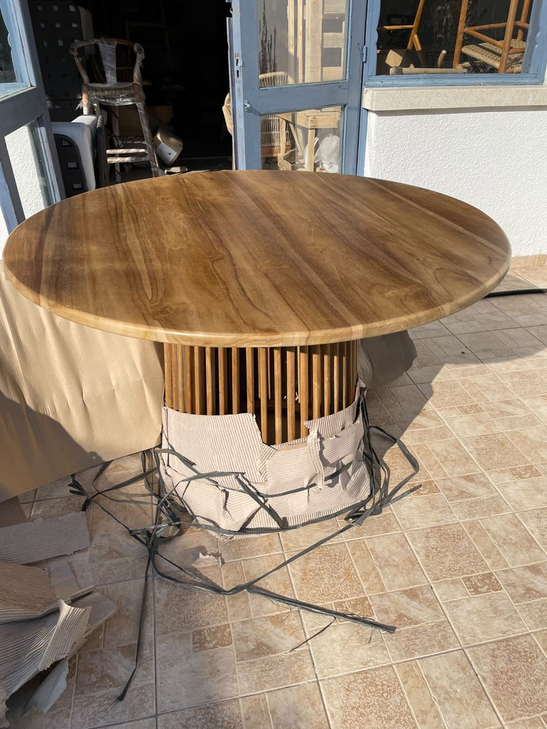 Teak round table 120cm