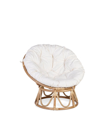 SMALL RATTAN PAPASAN ARMCHAIR WITH CUSHION