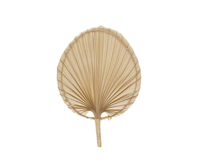PALM LEAF FAN WALL DECOR 29X42CM