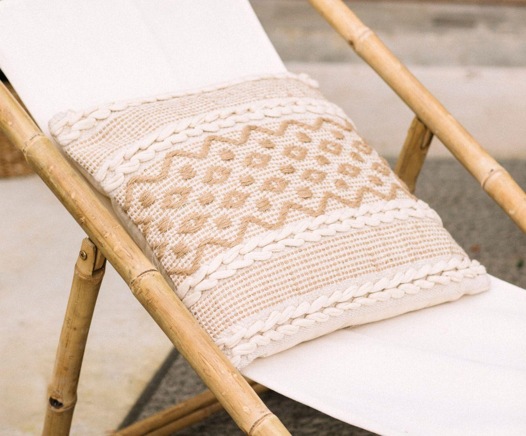 COTTON/JUTE CUSHION 45X45 CM
