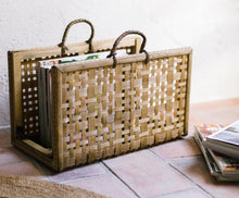 Load image into Gallery viewer, BAMBOO MAGAZINE RACK 41,5X23,5X25 CM