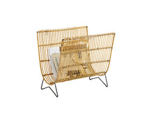 Load image into Gallery viewer, BAMBOO AND RATTAN MAGAZINE RACK 38X29X35 CM
