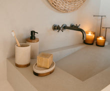 Load image into Gallery viewer, BG POLY/ACACIA TOOTHBRUSH HOLDER Ø8X11
