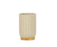 Load image into Gallery viewer, BEIGE WOOD RESIN TOOTHBRUSH HOLDER