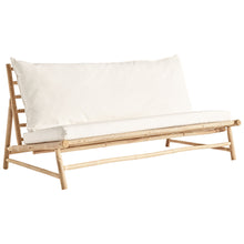 Charger l&#39;image dans la galerie, BAMBOO LOUNGE COUCH W. CUSHIONS W160X87XH45/80CM