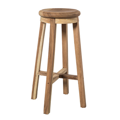 Solid teak wood bar stool