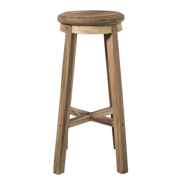 Solid teak wood bar stool