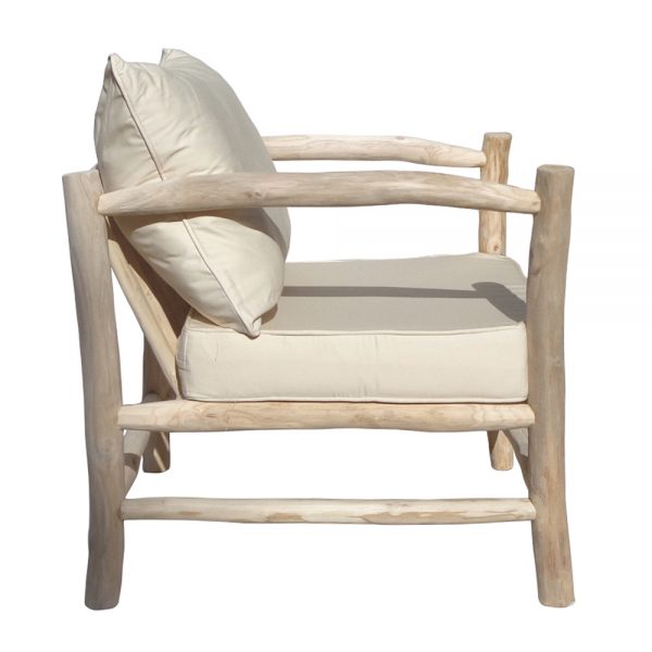 Teak branch armchair