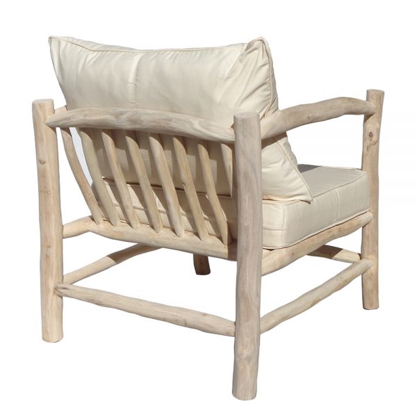 Teak branch armchair