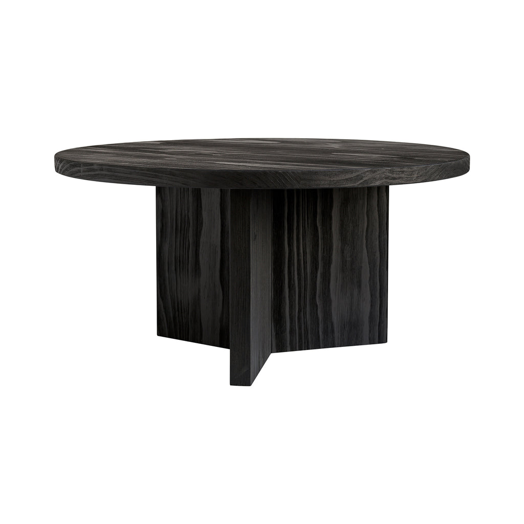 Matt black round coffee table