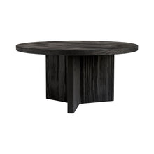 Carica l&#39;immagine nel visualizzatore di Gallery, Matt black round coffee table