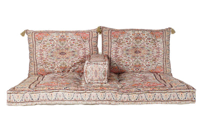 ARMCHAIR SET 4 COTTON 155X76X65 DOUBLE MULTICOLOR